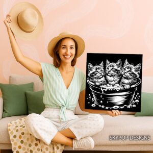 Bathtime Kitties Art