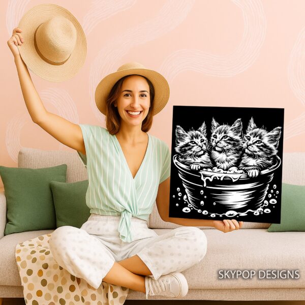 Bathtime Kitties Art