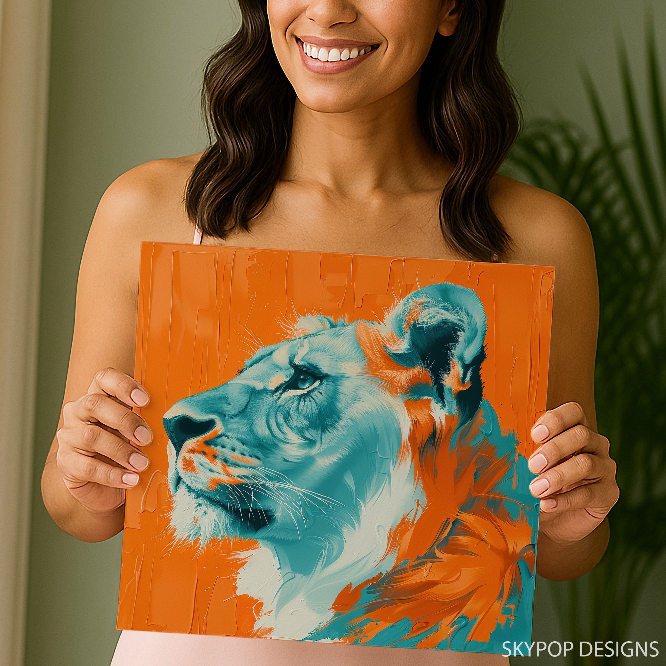 3.jpg Lion Abstract Art