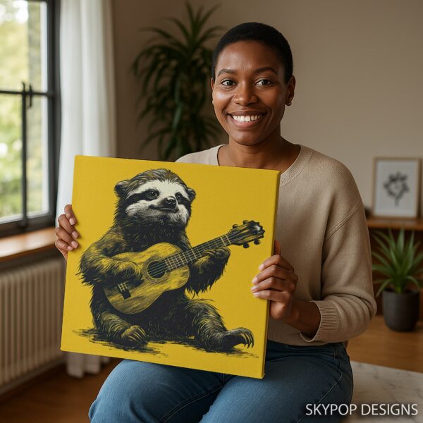 Sloth Guitar Art