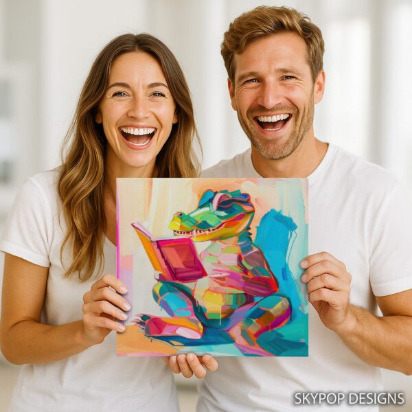 Crocodile Reading Art