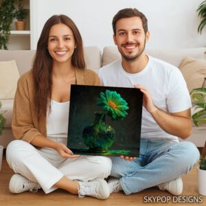 Emerald Bloom Vase Art