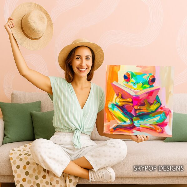 Frog Reading Art