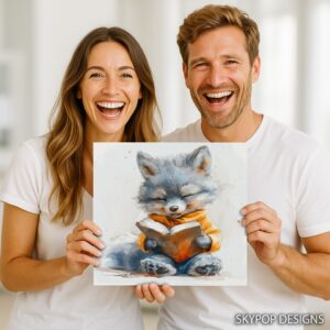 Fox Reading Art