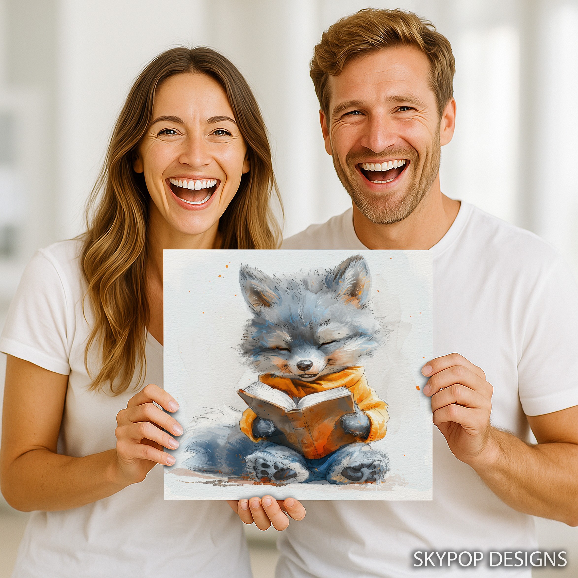 3.jpg Fox Reading Art