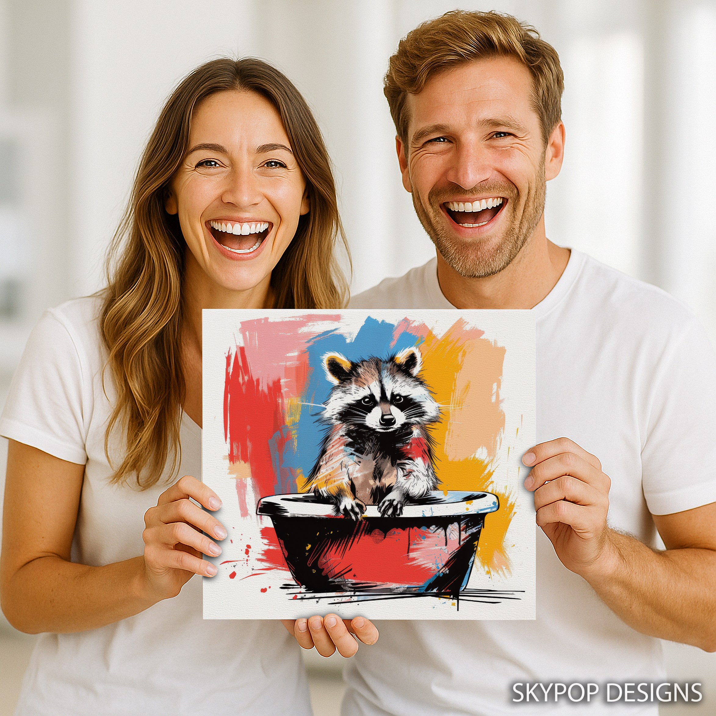 3.jpg Raccoon Bath Splash Art