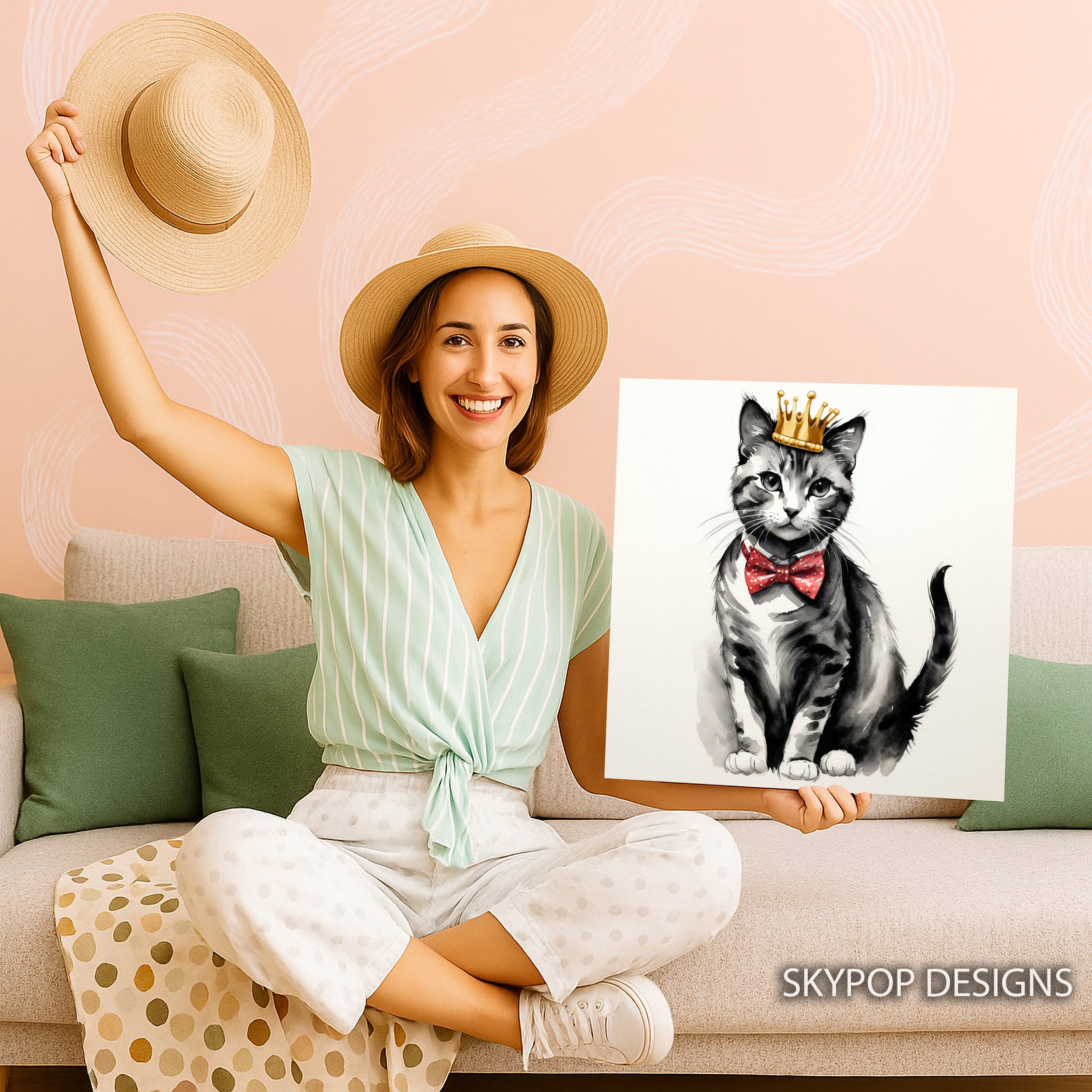 3.jpg Cat Regal Crown Art