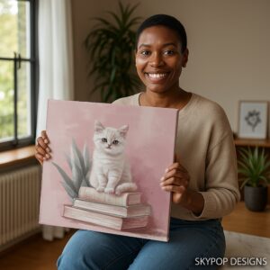 Cat Reading Nook Art