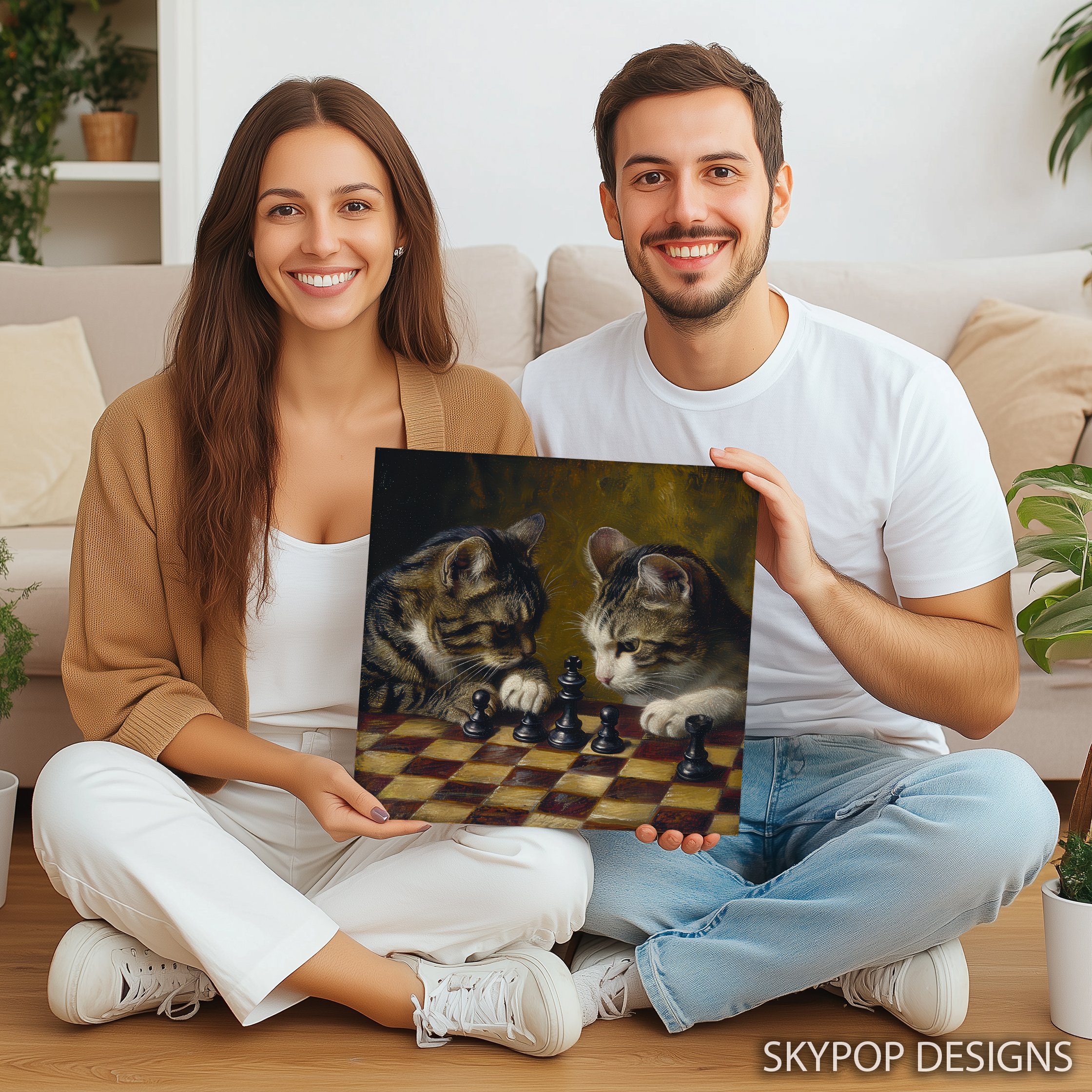 3.jpg Cat Chess Art