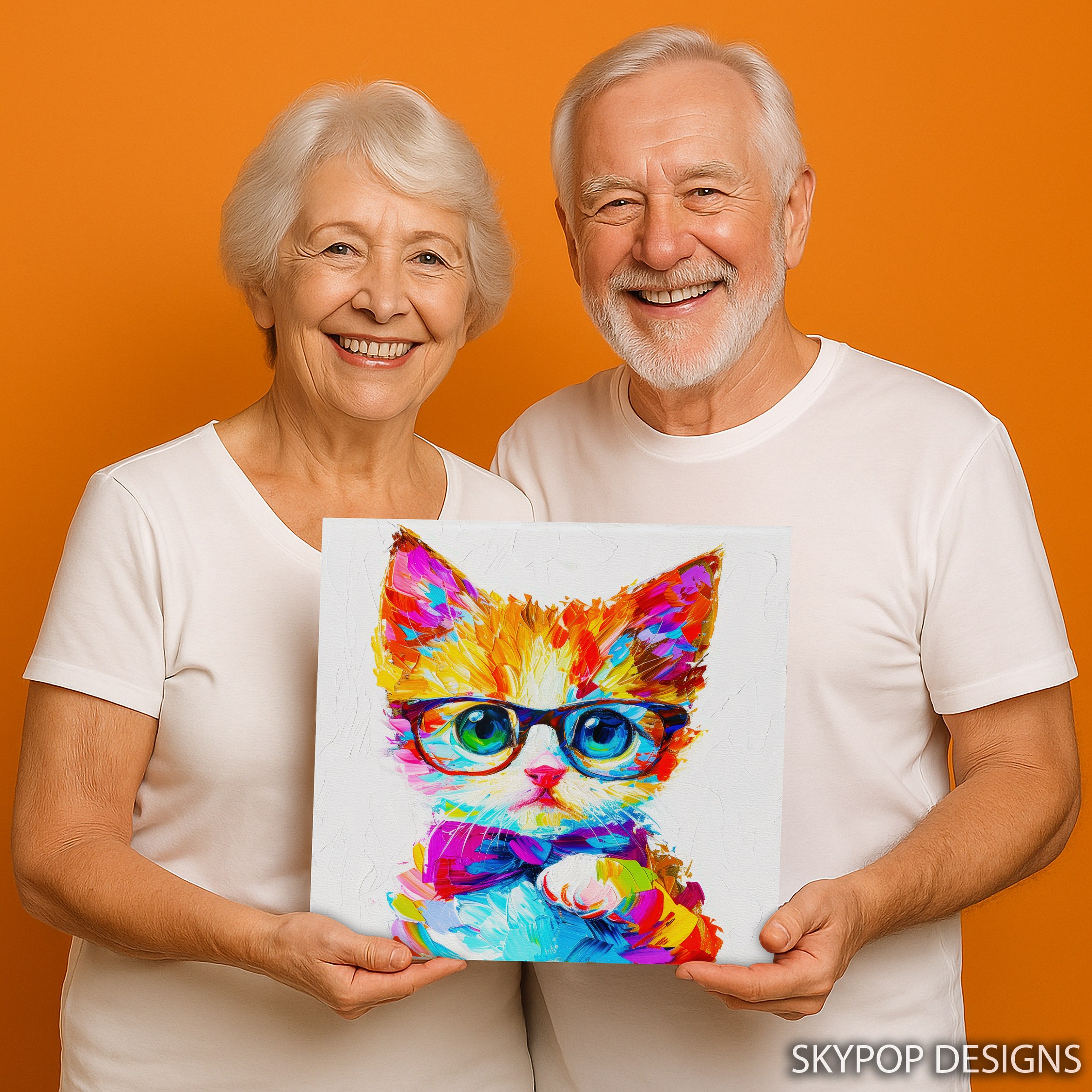 3.jpg Dapper Cat With Glasses Art