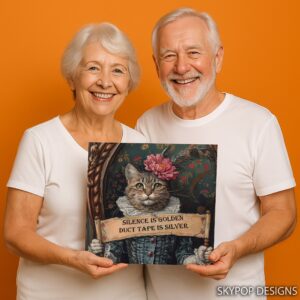 Cat With Funny Saying Art