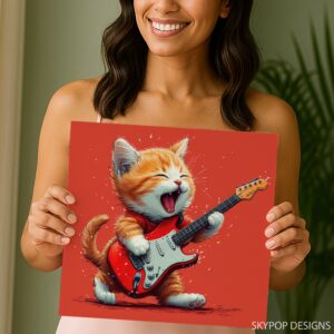 Kitten Guitar Art