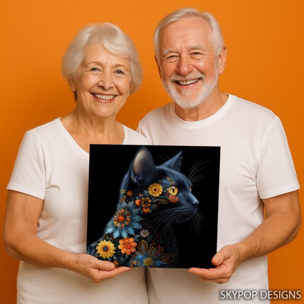 Floral Cat Art