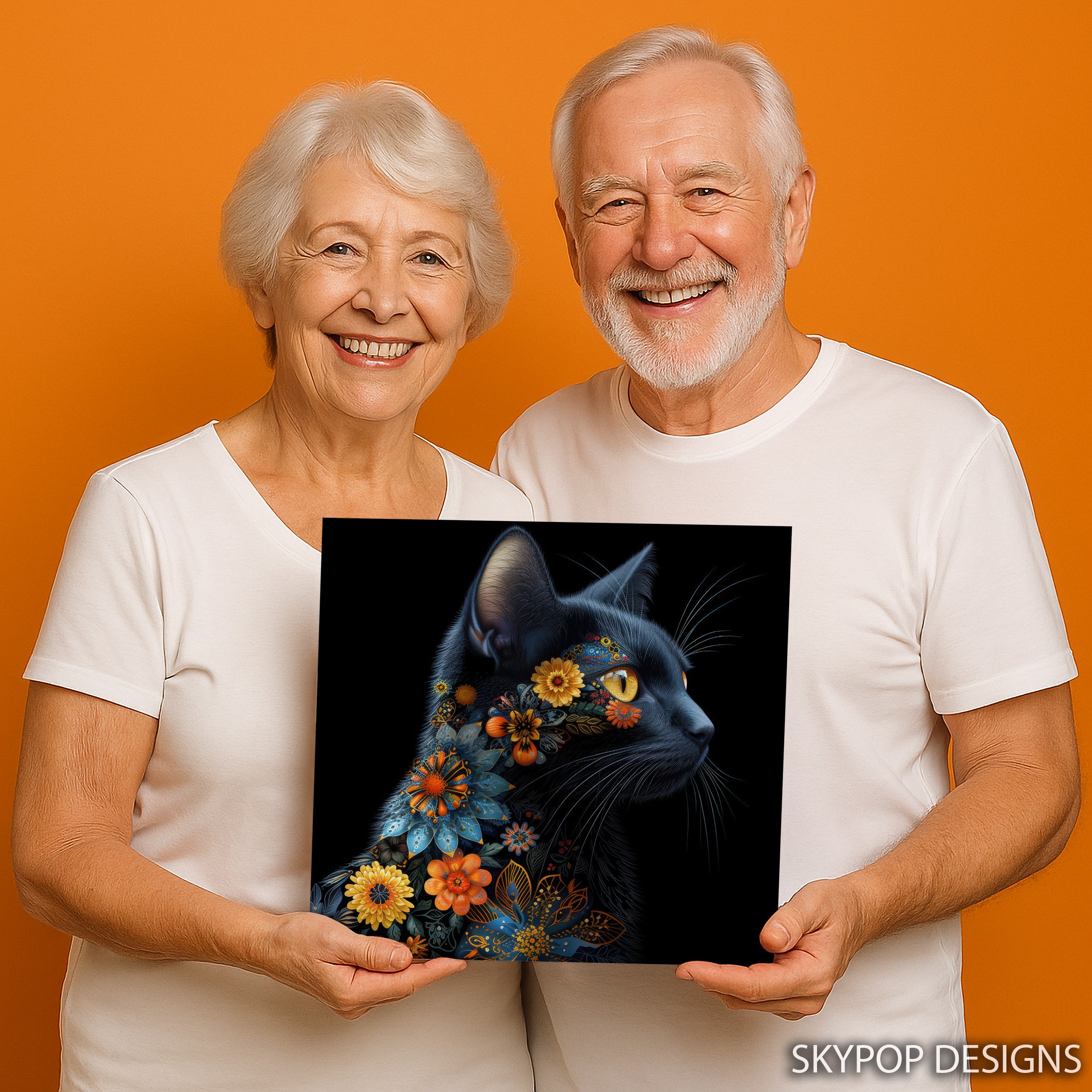 3.jpg Floral Cat Art