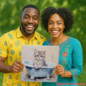 Kitten Bath Time Art