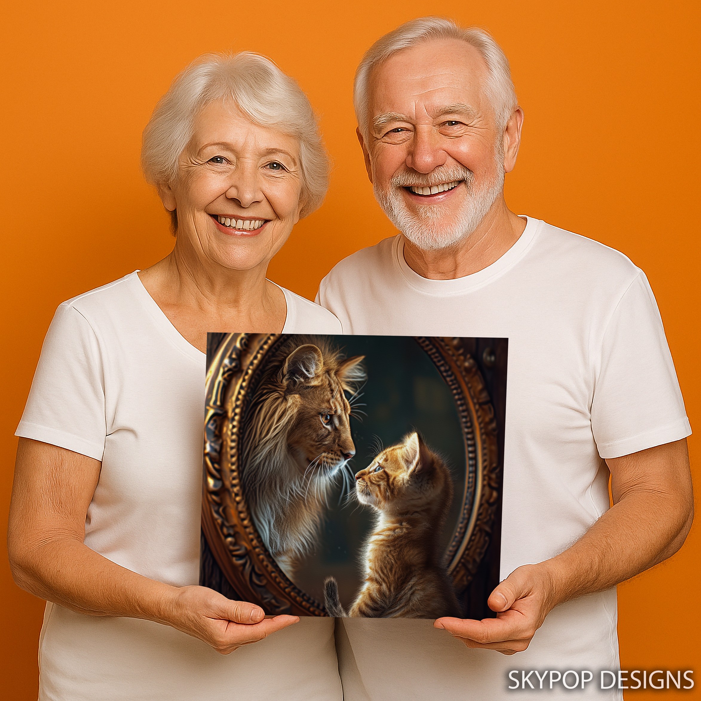 3.jpg Kitten Lion Mirror Art
