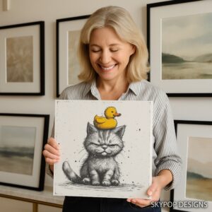 Grumpy Cat with Duck Hat Art