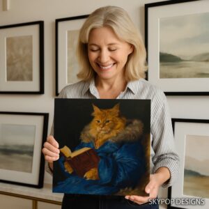 Cat Reading Art
