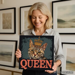 Regal Cat Queen Portrait Art