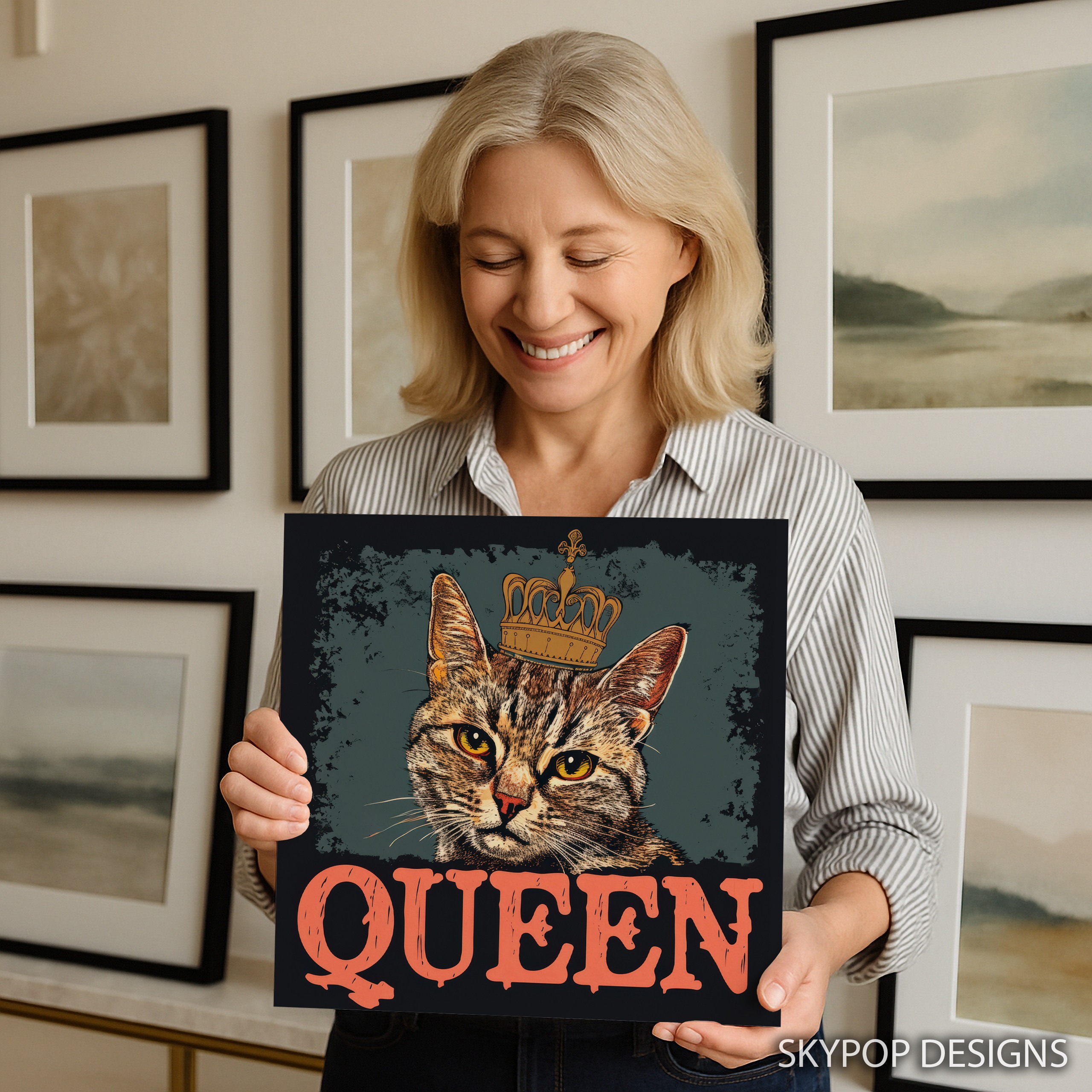 3.jpg Regal Cat Queen Portrait Art
