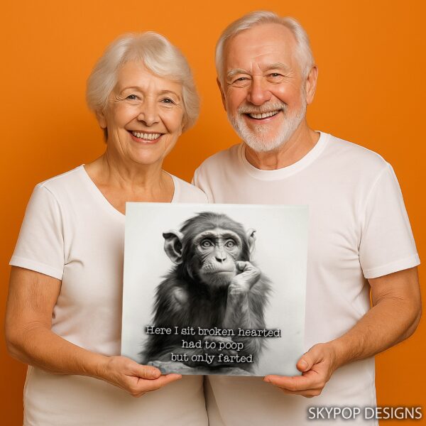 Chimpanzee Thinking Art