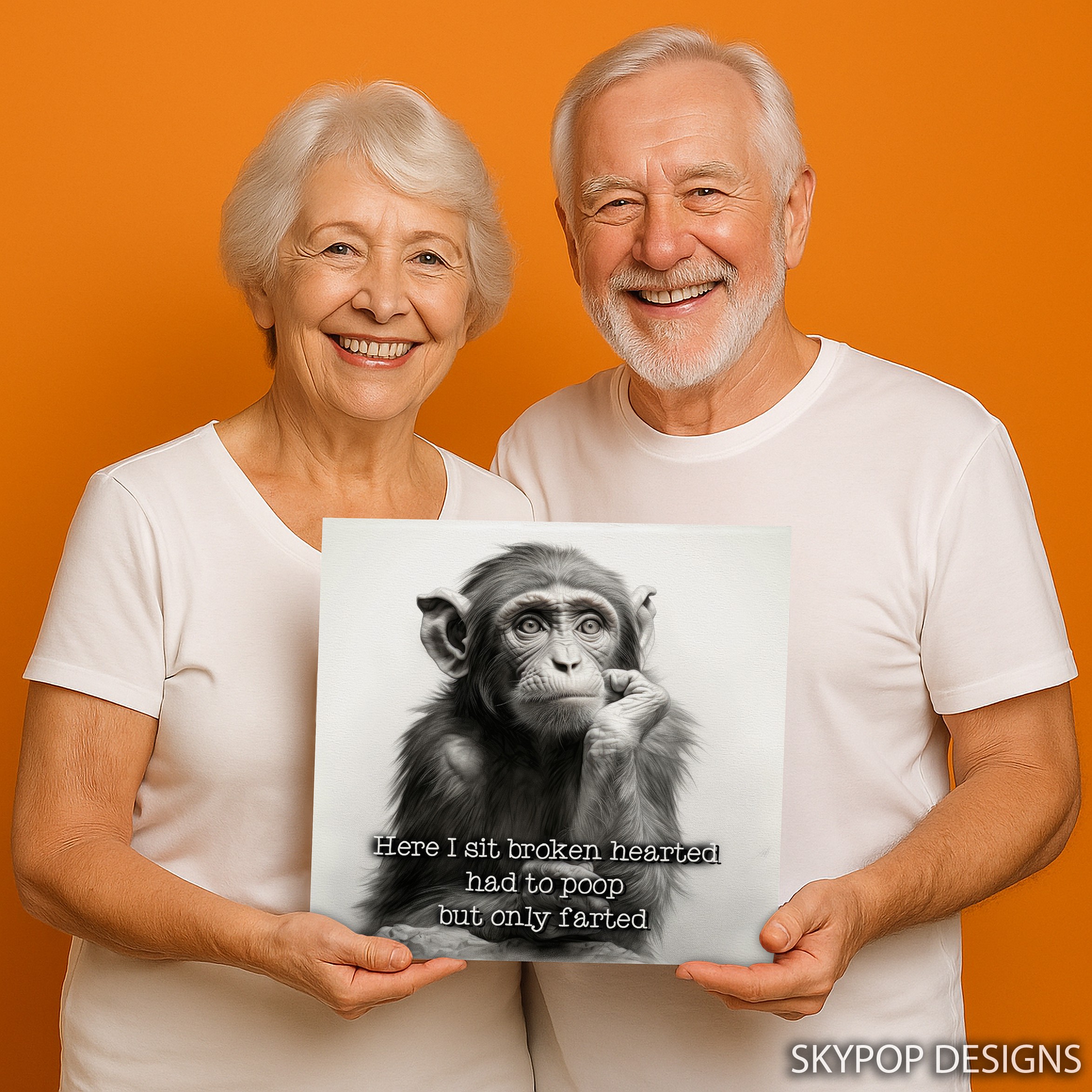 3.jpg Chimpanzee Thinking Art