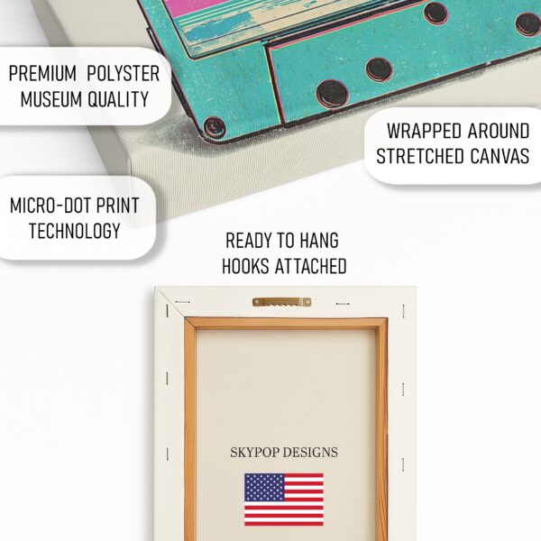 Retro Sunset Cassette Art