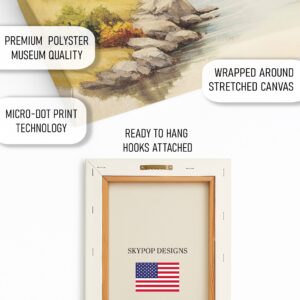 Autumn Stream Landscape Art