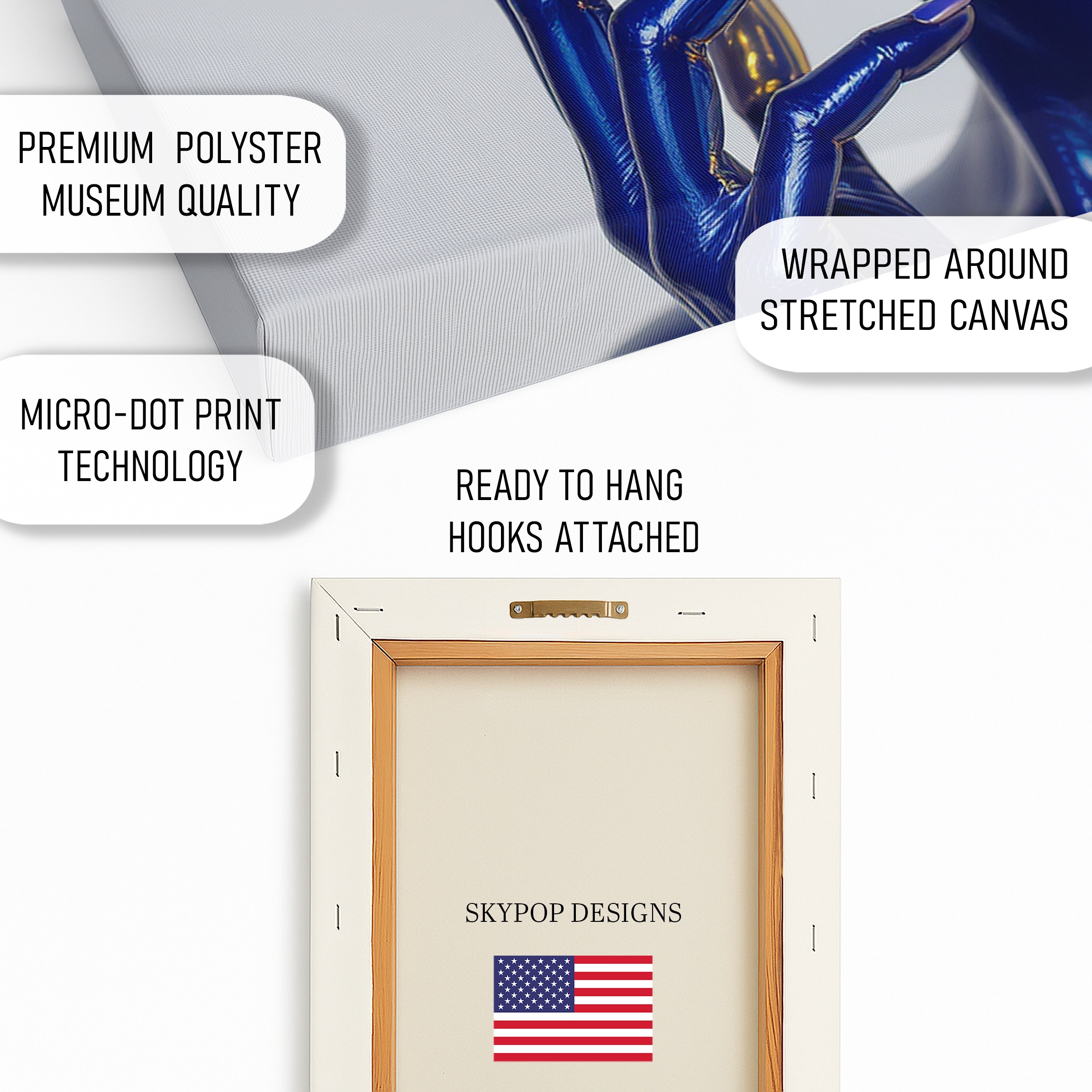 4.jpg Blue Gold Drip Art