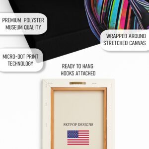Rainbow Streaks Afro Woman Art