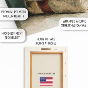 Vintage Books and Glasses Art