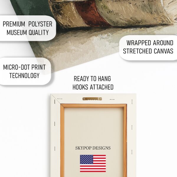 Vintage Books and Glasses Art