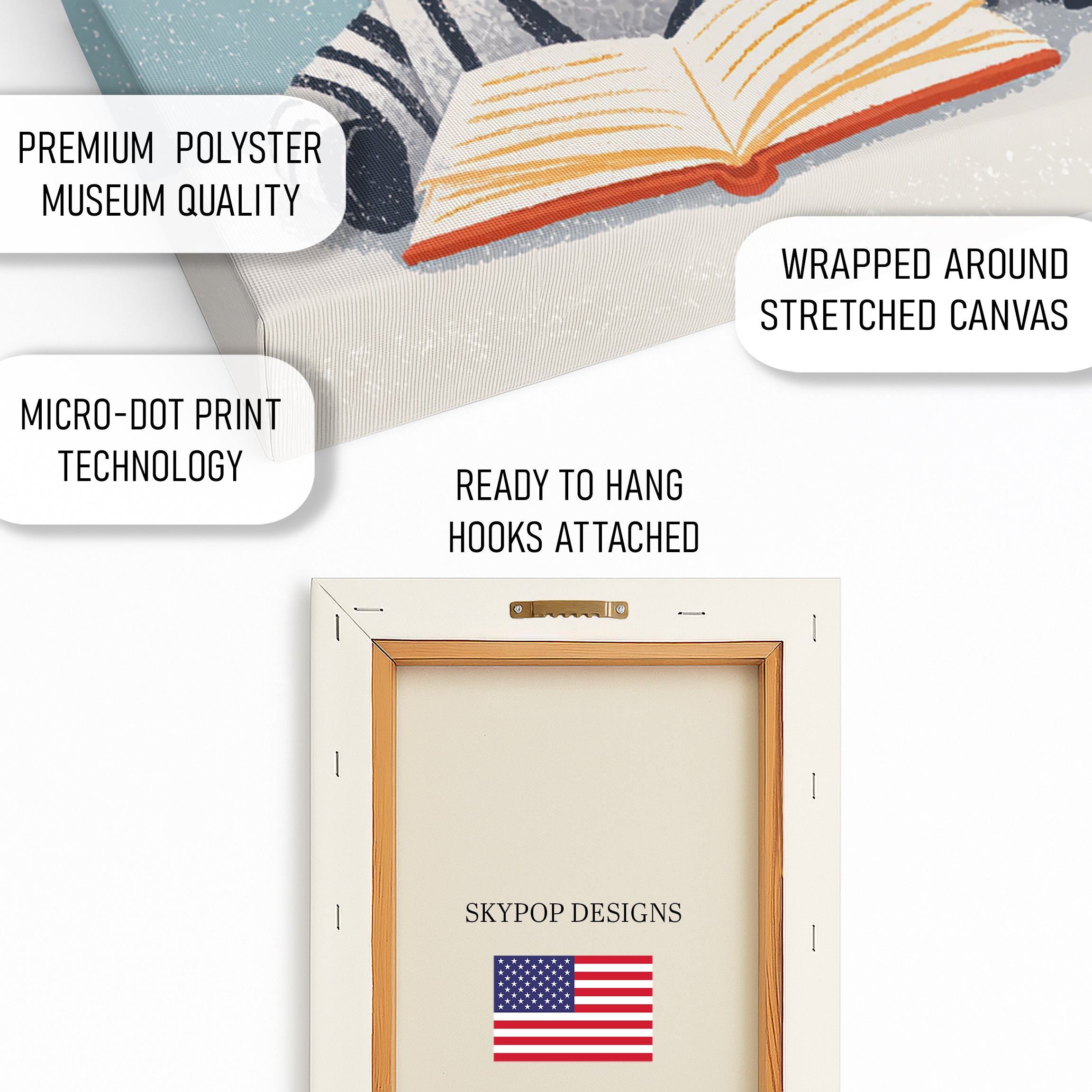 4.jpg Zebra Reading Art