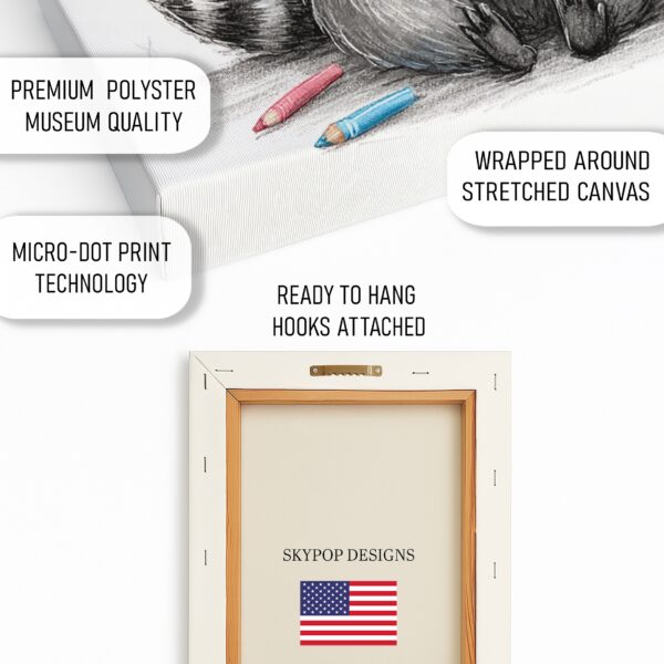 Raccoon Reading Art