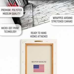 European Red Roof Cityscape Art