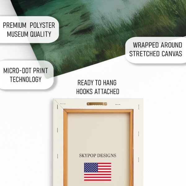 Misty Forest River Art