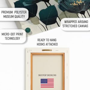 Teal Poppy Flower Art