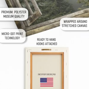 Misty Forest Window View Art