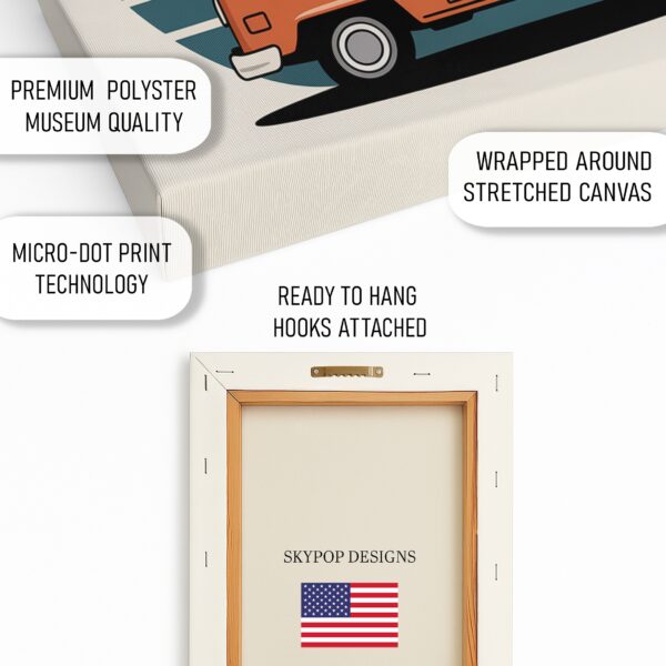 Retro Adventure Van Art