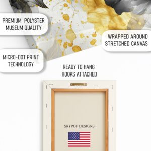 Elegant Black and Gold Lily Art