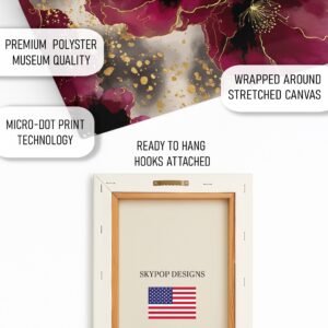 Burgundy Blossom Art