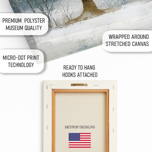 Golden Winter Tree Art