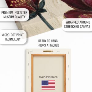 Burgundy Blossom Art