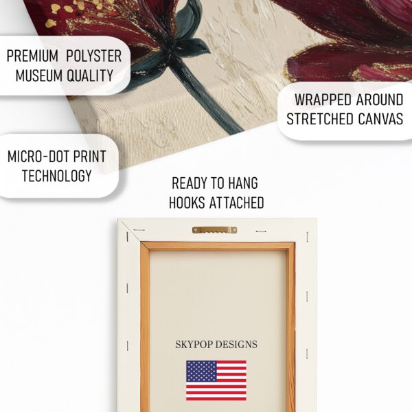 Burgundy Blossom Art