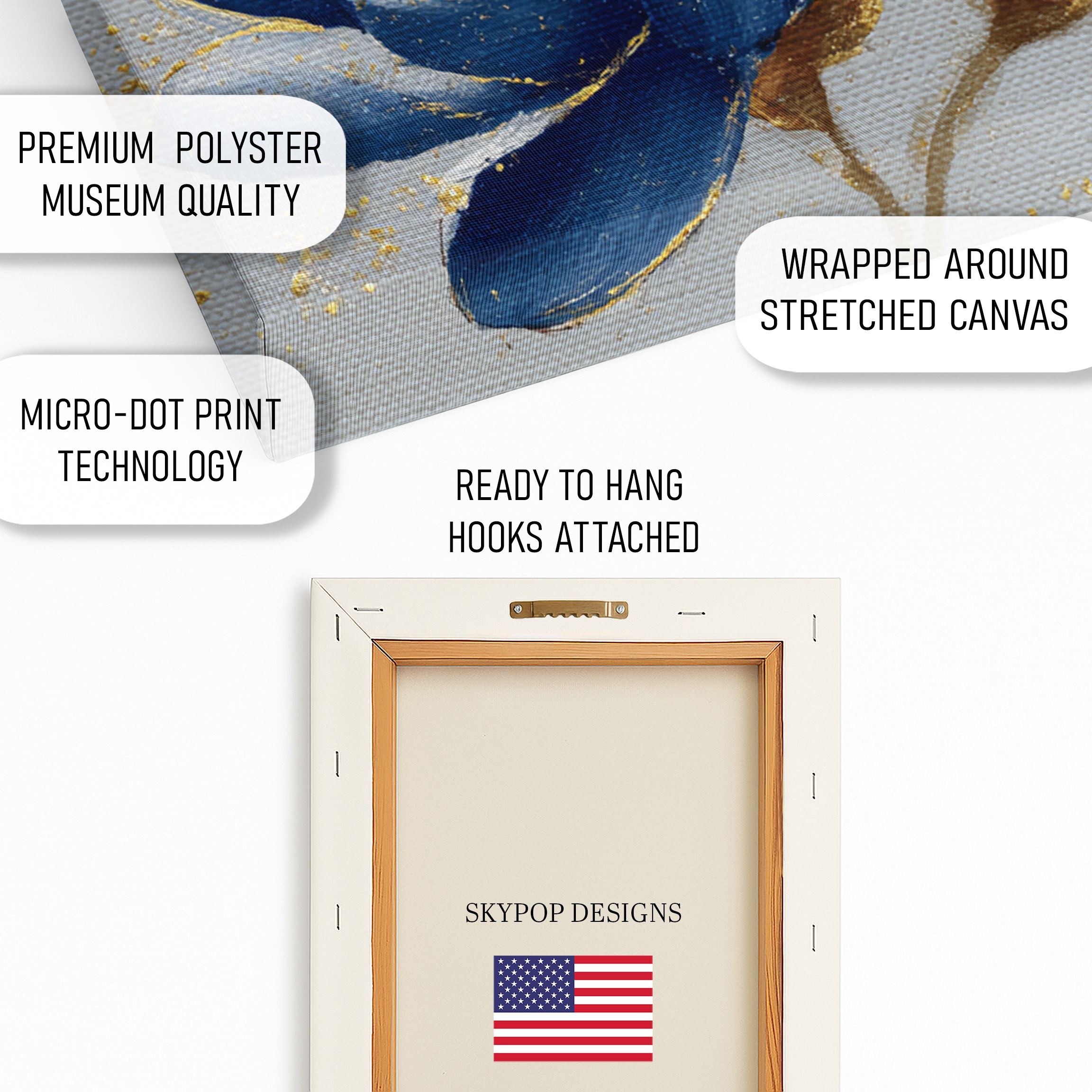 4.jpg Blue and Gold Floral Art