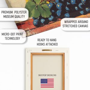 Wine Bottle and Grapes Art
