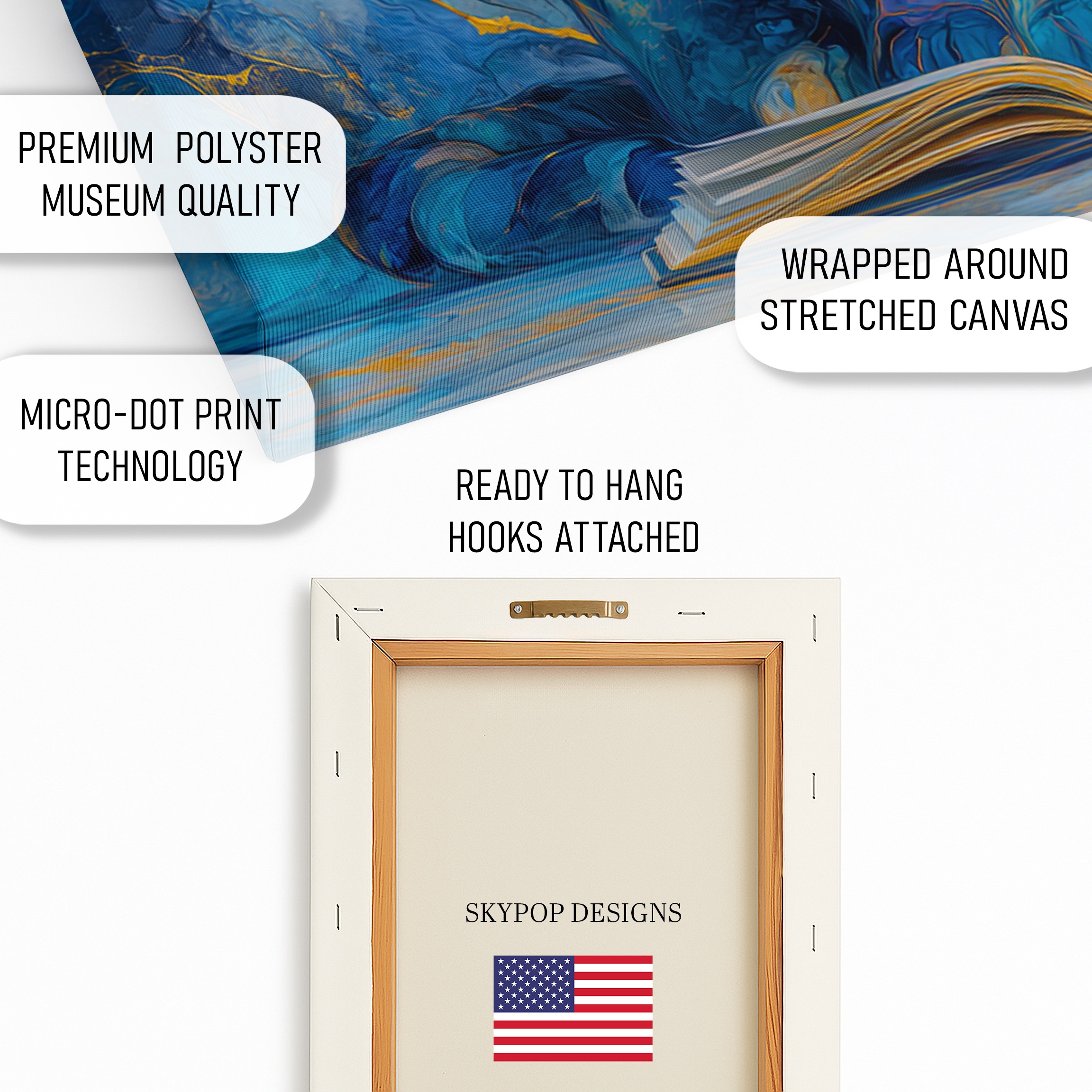 4.jpg Blue Cat Reading Art