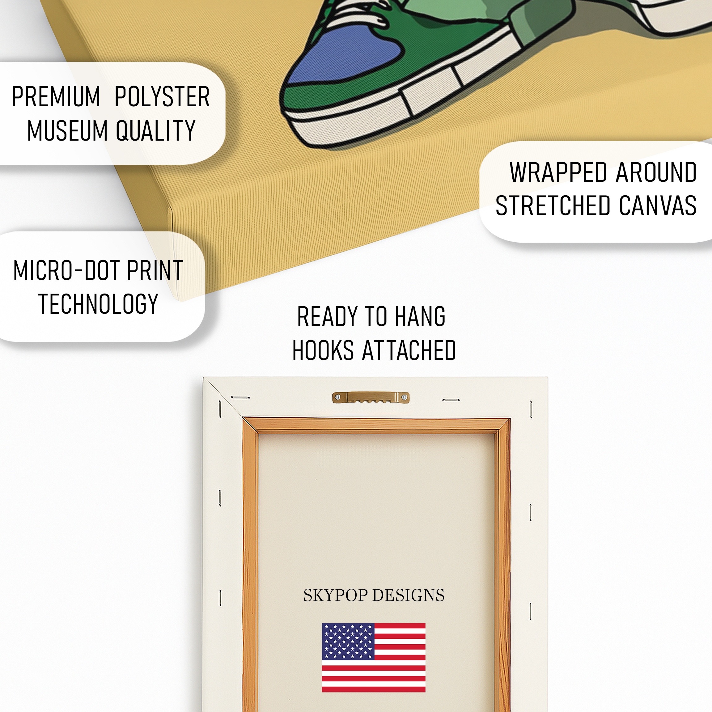 4.jpg Colorful Cat Sneakers Art