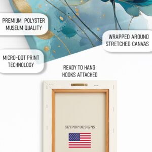 Teal Blossom Art