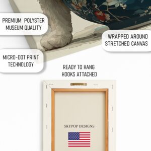 Cat and Flowers Art